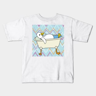 Duck Relaxing in the Tub Kids T-Shirt